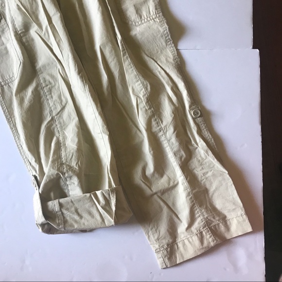 Joe Fresh Tan Cotton Cargo Capri Pants - Picture 6 of 8